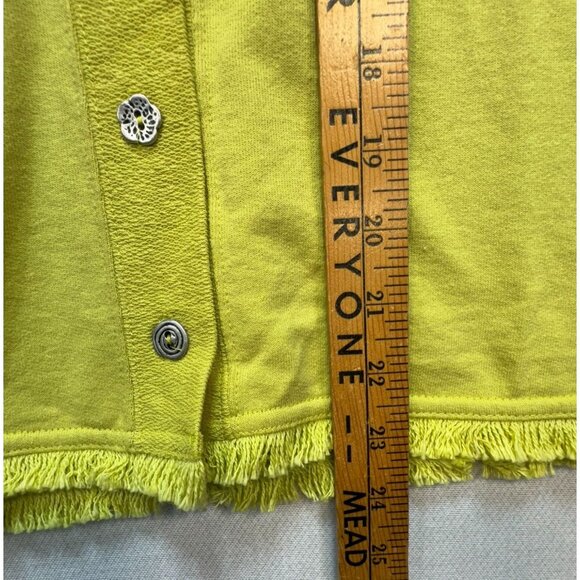 Vintage Silver Wear Womens Cardigan Sweater Size L Petite Lime Green Button-Up - Picture 6 of 10